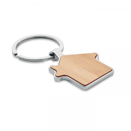 Burnie - House Key Ring Metal Bamboo