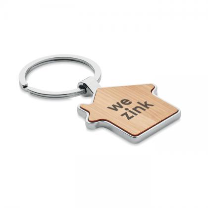 Burnie - House Key Ring Metal Bamboo