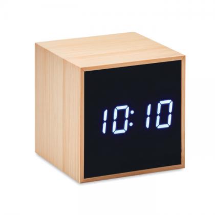 Mara Clock - Led Alarm Clock Bamboo Casing