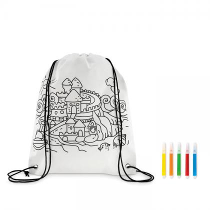 Carrydraw - Non Woven Kids Bag With Pens