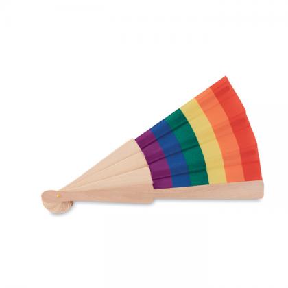 Bowfan - Rainbow Wooden Hand Fan