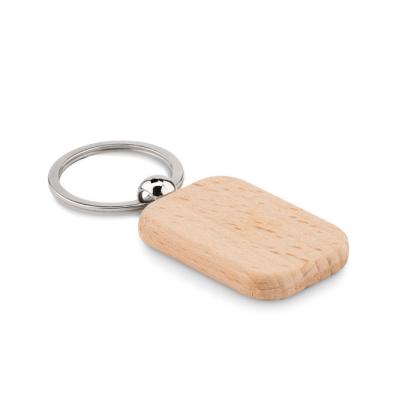 Poty Wood - Rectangular Wooden Key Ring