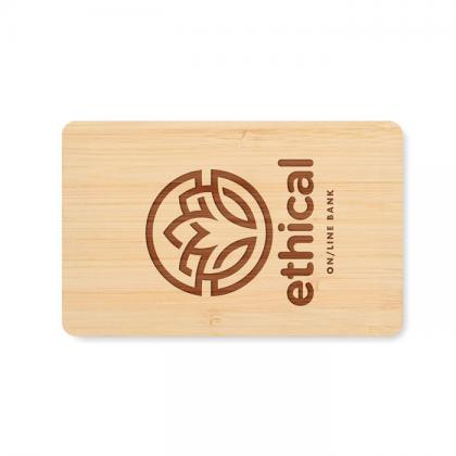 Custos + - Rfid Card In Bamboo Material