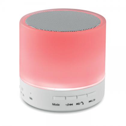 Round White - Round Wireless Speaker Led