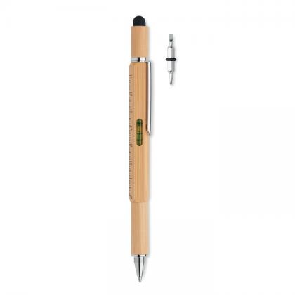 Toolbam - Spirit Level Pen In Bamboo