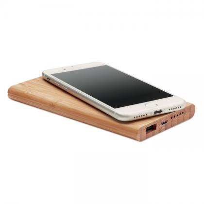 Arena - Wireless Power Bank In Bamboo