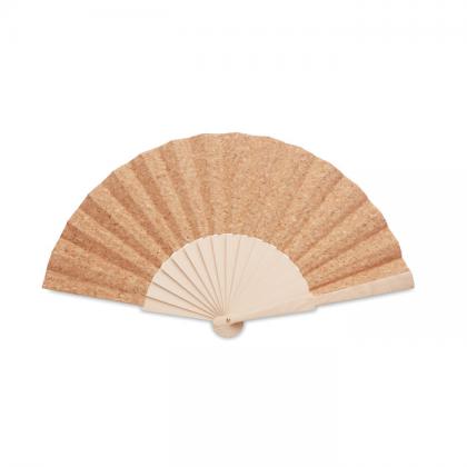 FANNY CORK - Wood hand fan with cork fabric