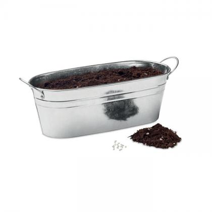 Mix Seeds - Zinc Tub With 3 Herbs Seeds