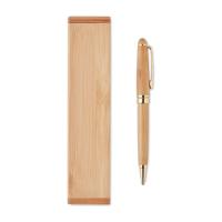 Bamboo twist ball pen in box