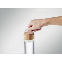 Glass bottle 500ml, bamboo lid