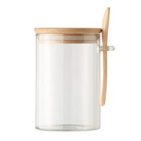 Glass jar with spoon 600 ml