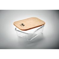 Glass lunchbox with bamboo lid