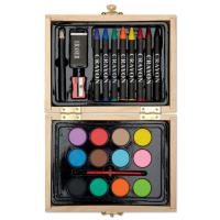 Painting set in wooden box