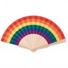 Bowfan - Rainbow Wooden Hand Fan