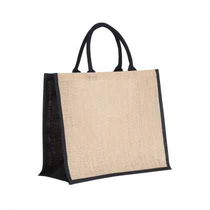 Concord Jute bag natural or choice of coloured trim/handles