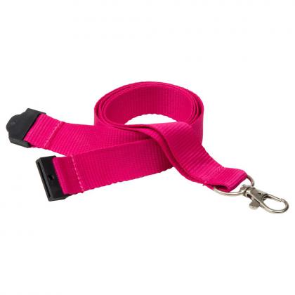 20mm Flat Polyester Lanyard (UK Stock: Process Magenta)