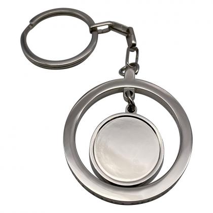 Charm Keyring with Inner Round Charm (UK Stock)