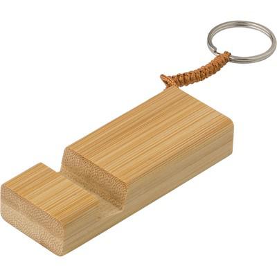 Bamboo keyring, phone stand