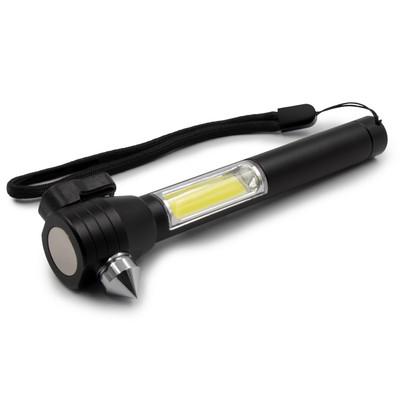 Emergency torch 1 LED COB, seat belt cutter, safety hammer