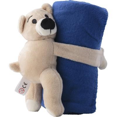 Plush teddy bear with blanket