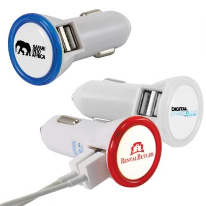 Dual Port Led USB Car Charger**