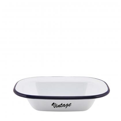 Enamel Oblong Pie Dish (180 X 135 X 40mm)
