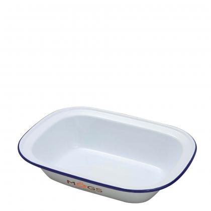 Enamel Oblong Pie Dish (280 X 210 X 65mm)