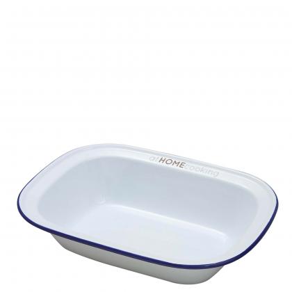 Enamel Oblong Pie Dish (300 X 225 X 70mm)