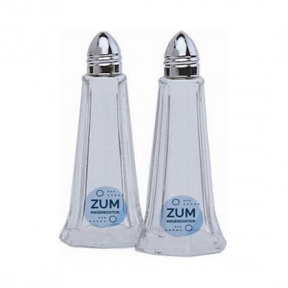 Glass Lighthouse Salt Shaker (Silver Top)