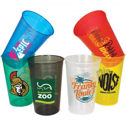 Plastic Translucent Stadium Cup (20oz/568ml/Pint)