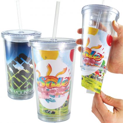 Travel Straw Beaker With Paper Insert 16oz