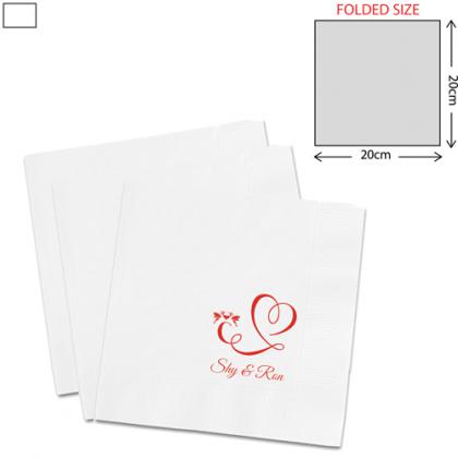 White Dinner Napkin 3Ply (40X40cm)