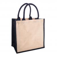 Amazon JUCO jute bag with coloured gusset and soft loop handles