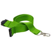 20mm Flat Polyester Lanyard (UK Stock: Green PMS 368)