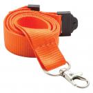 20mm Flat Polyester Lanyard (UK Stock: Orange PMS 021)