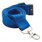 20mm Flat Polyester Lanyard (UK Stock: Reflex Blue)