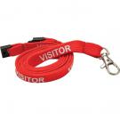 10mm Tubular Lanyard Pre-Printed: VISITOR