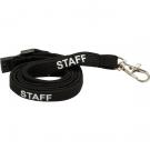 10mm Tubular Lanyard Pre-Printed: STAFF