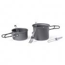 Food containers 2pcs, 600 ml and 800 ml, cutlery, in RPET pouch