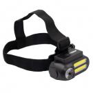 Head torch with LED and COB light