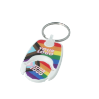 Pride Pop Coin Trolley Keyring