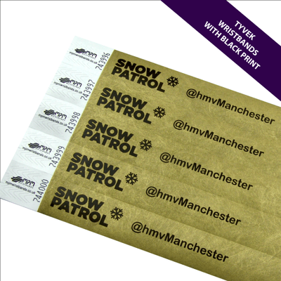 25mm Custom Printed Tyvek Wristbands