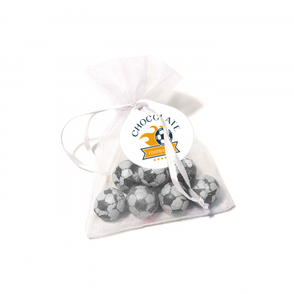 Organza Bag - Chocolate Footballs Organza Bag - Chocolate Footballs