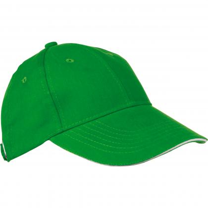 6-panel sandwich baseball cap