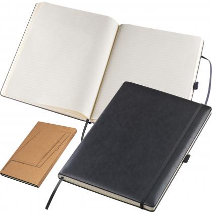 A4 notebook. lined. with elastic strap