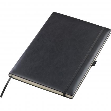 A4 notebook. lined. with elastic strap