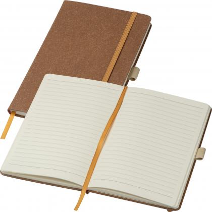 A5 notebook with recycled leather cover