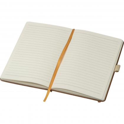 A5 notebook with recycled leather cover