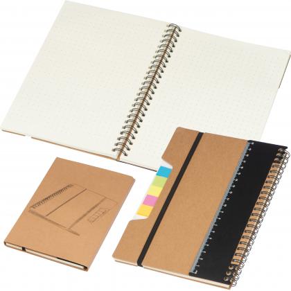 A5 Notebook with ruler and sticky notes