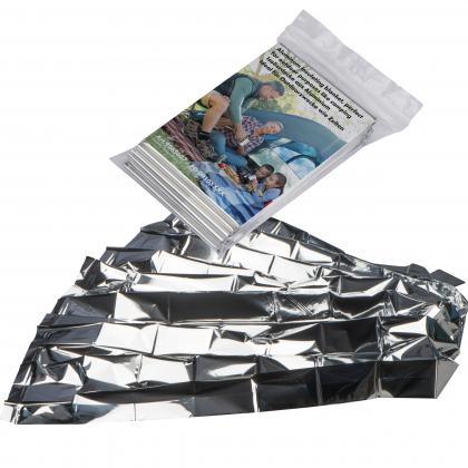 Aluminum insulating blanket in a pouch